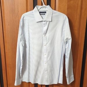 Tommy Hilfiger Light Blue Striped Dress Shirt